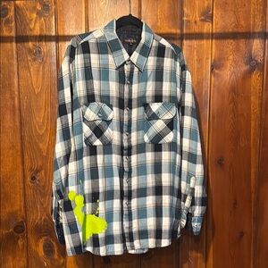 Northwest Territory Blue and Black Casual Button Down Shirt